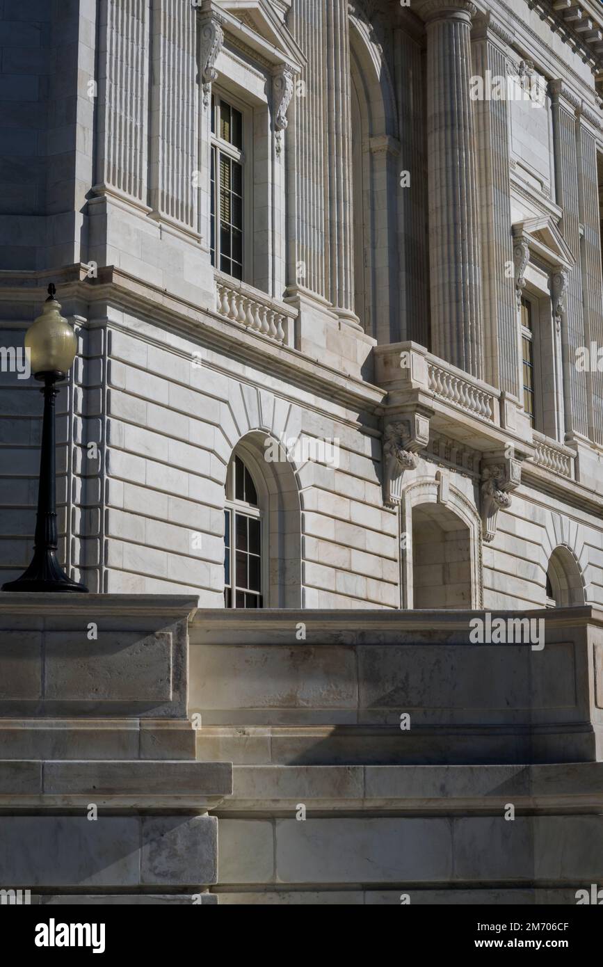 Das Russell Senate Office Building ist das älteste Bürogebäude des US Senats. Im Beaux-Arts-Architekturstil entworfen Stockfoto