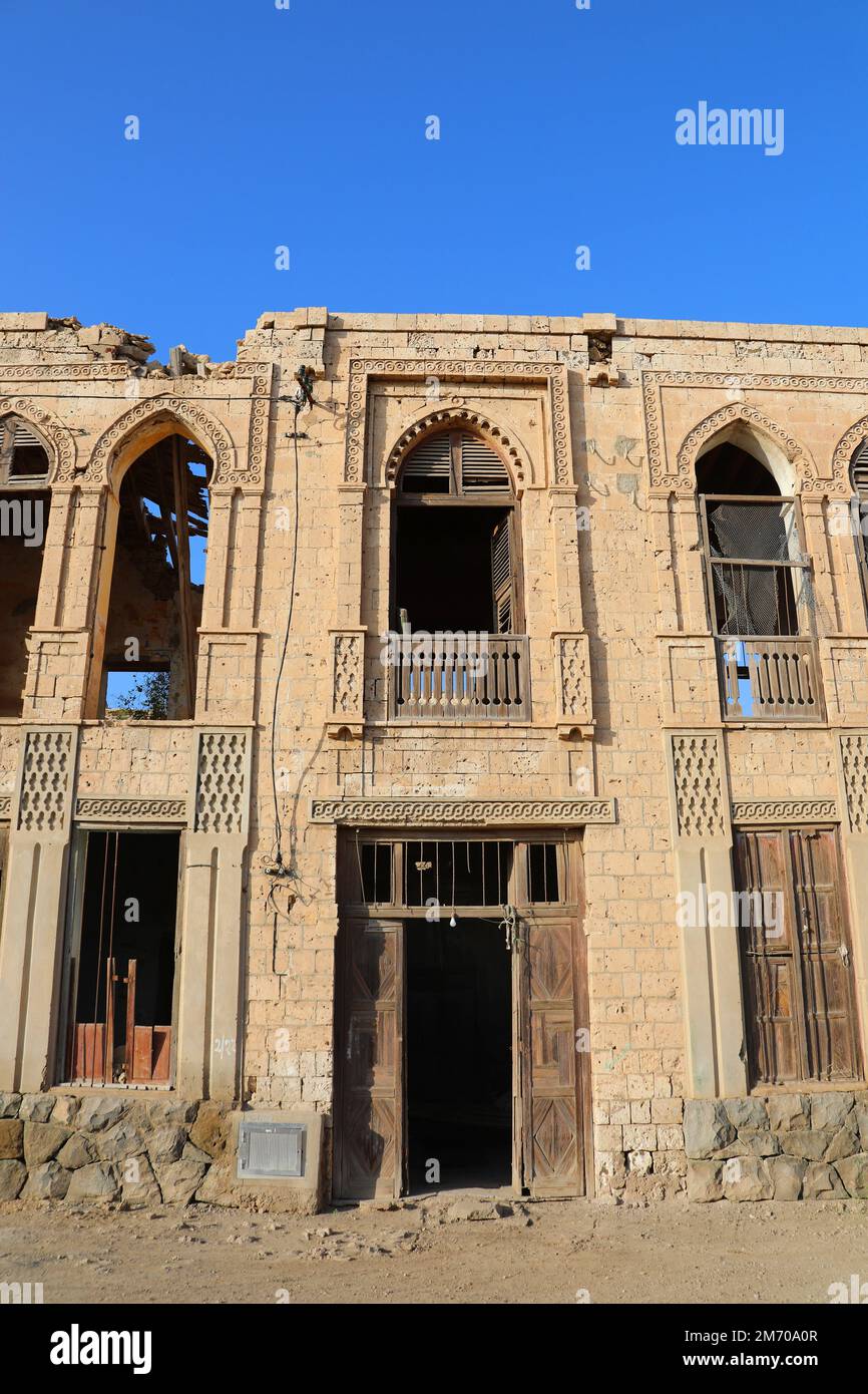 Haus von Mammub Mohammed Nahari in Massawa Stockfoto