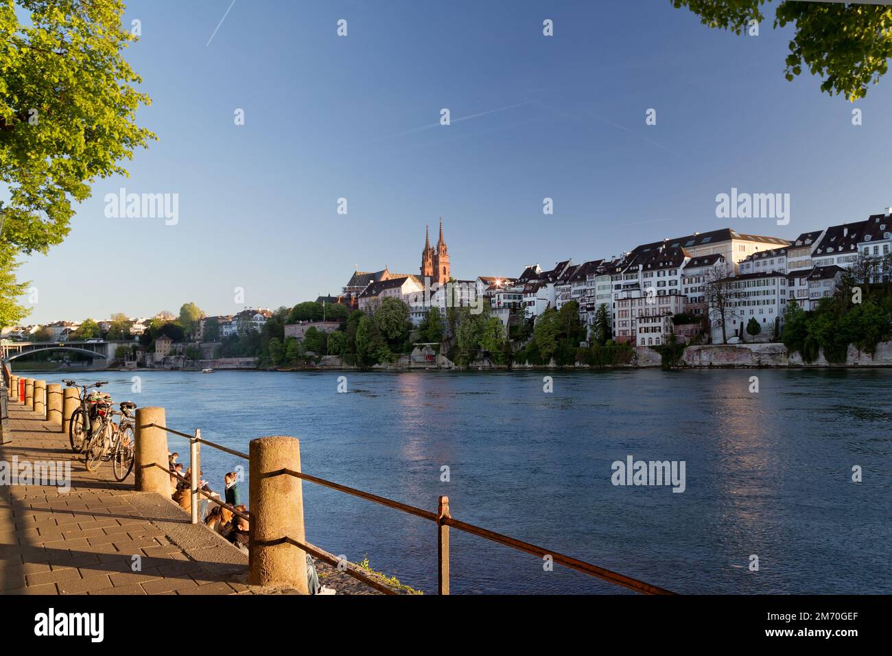 Panoramablick auf Basel, Schweiz Stockfoto
