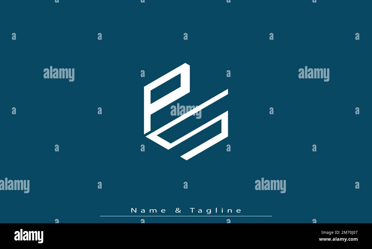 Buchstaben Buchstaben Buchstaben Initialen Monogramm Logo PS , SP Stock Vektor