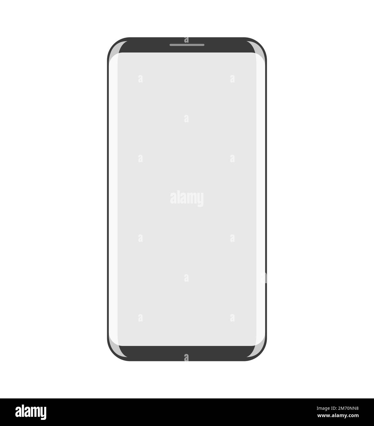 Vorlage Für Curved Display Vector Mockup Für Smartphone-Gerät Stock Vektor