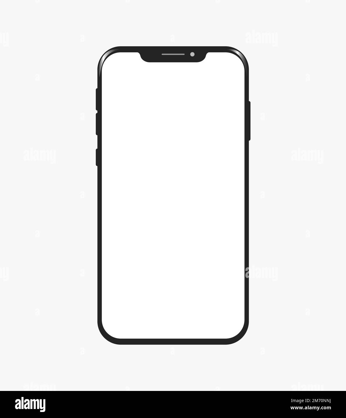 Vorlage Für Präsentationsmodelle Mit Realistischem, Glänzendem Rahmen Für Smartphones Stock Vektor