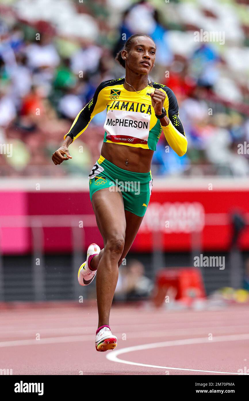 Stephenie Ann McPherson (JAM) nimmt an den 400 Meter langen Damen-Rennen bei den Olympischen Sommerspielen 2020 (2021) in Tokio, Japan Teil Stockfoto