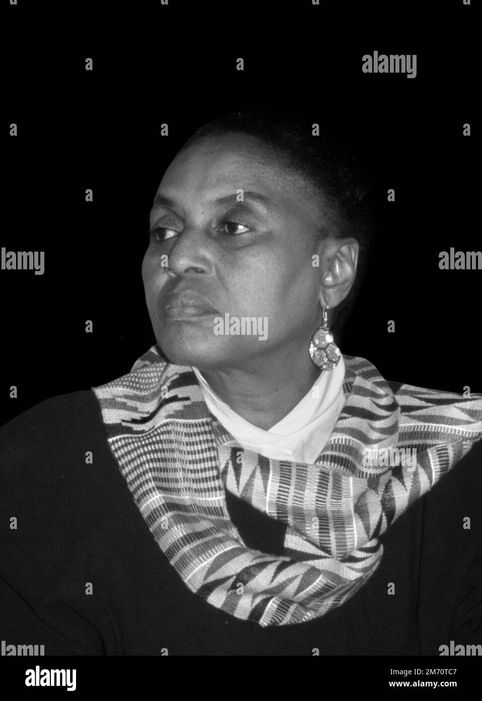 Miriam Makeba. Portrait des südafrikanischen Sängers und Songwriters Zenzile Miriam Makeba (1932-2008), Foto von Bernard Gotfryd, 1986 Stockfoto