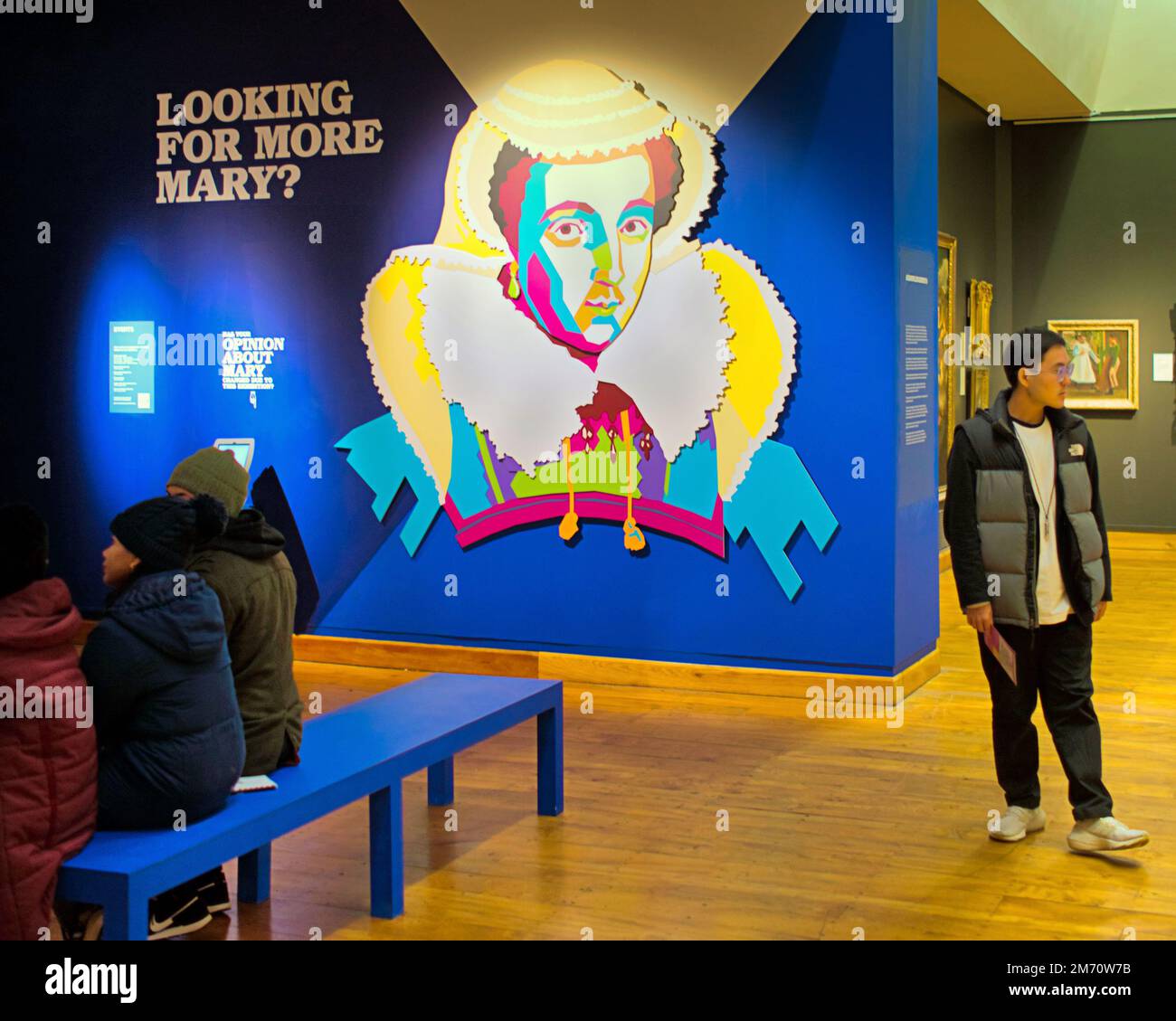 Glasgow, Schottland, Vereinigtes Königreich 6. Januar 2023. Galerie für Mary Queen of Scots Ausstellung: Das Leben nach dem Tod in den hunterian Kunstgalerien an der Universität Glasgow. Credit Gerard Ferry/Alamy Live News Stockfoto