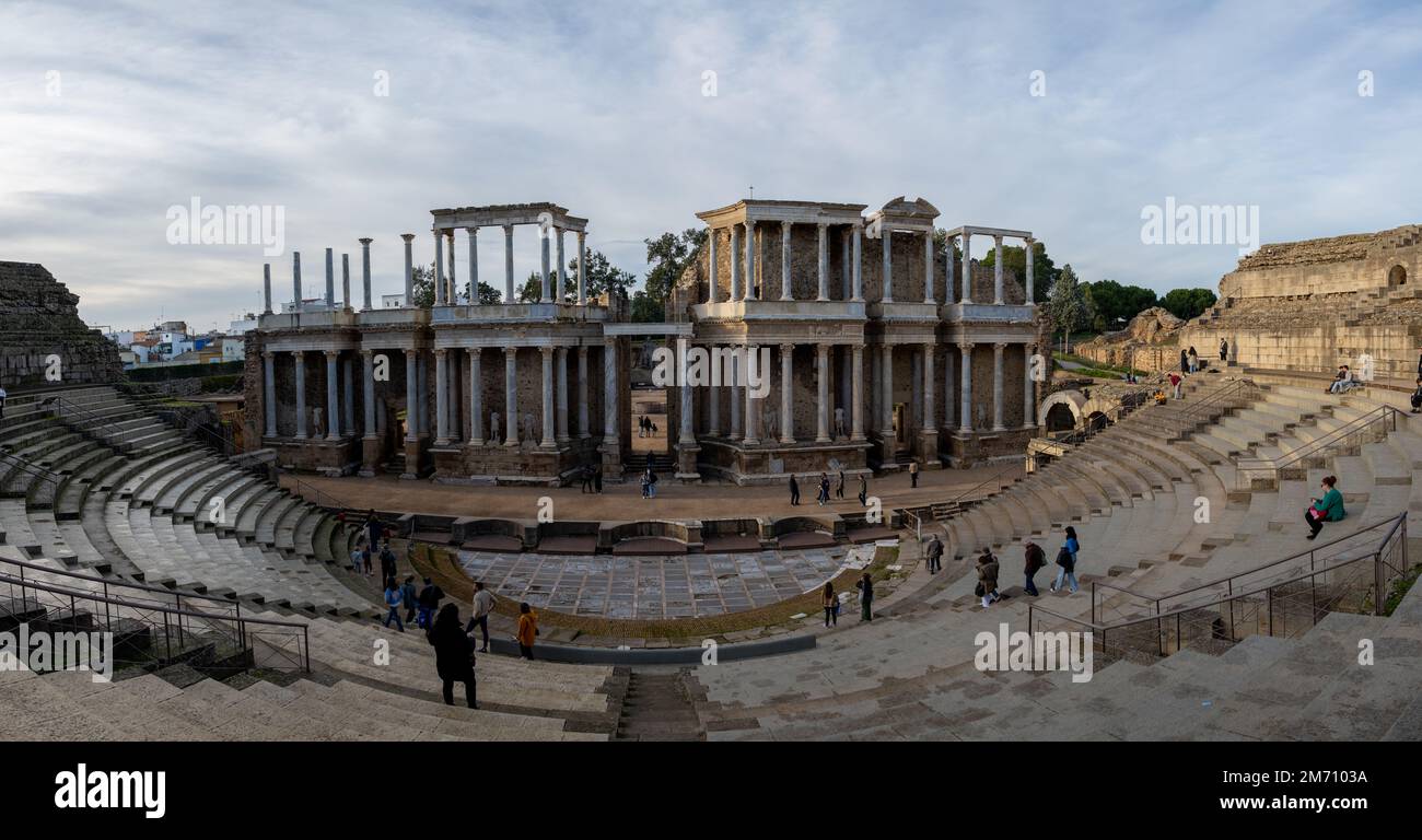 Das römische Theater von Merida Stockfoto