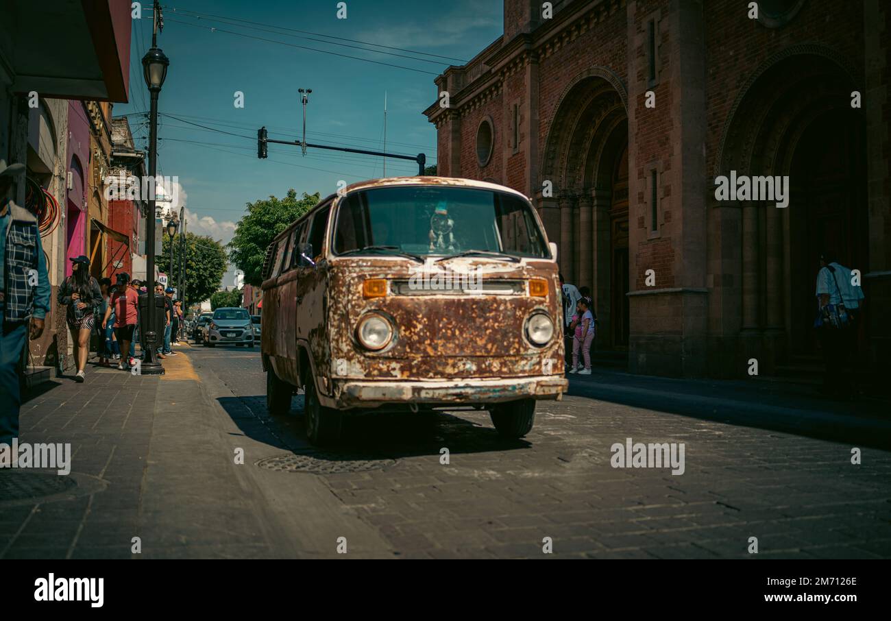 Straßen und Veranstaltungen in der magischen Stadt Leon, Mexic Stockfoto