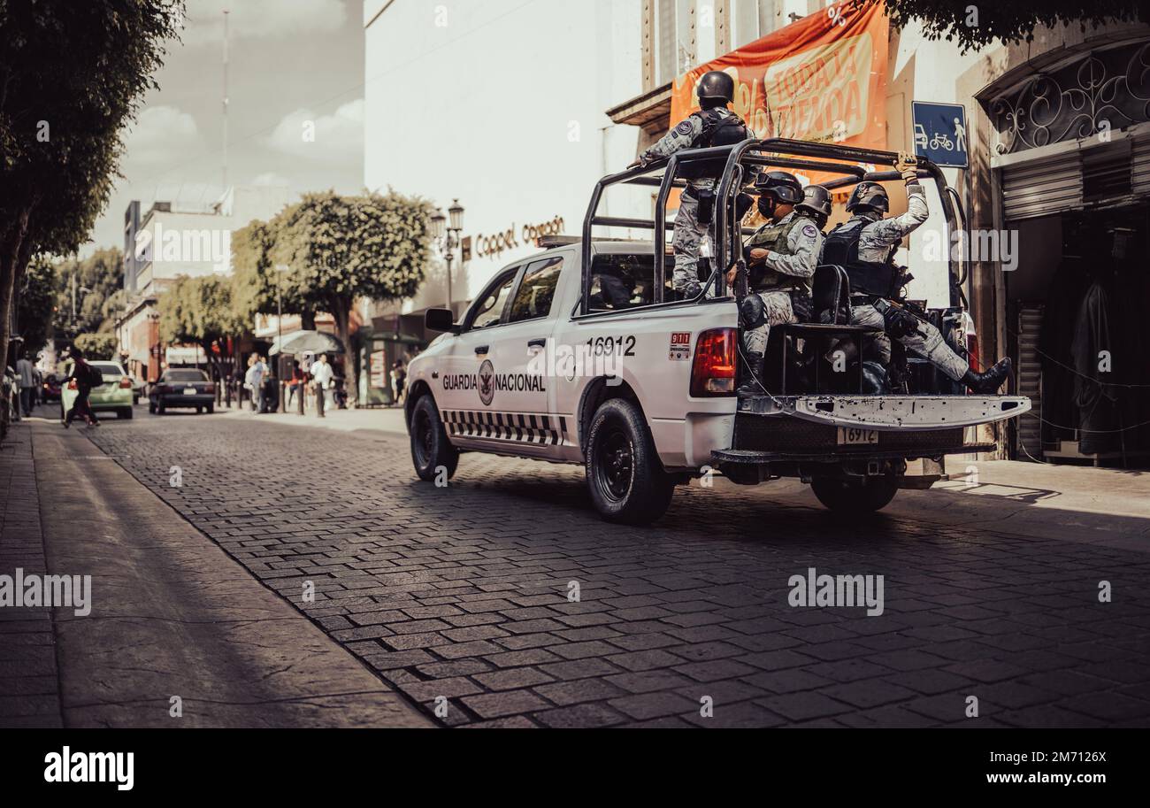 Straßen und Veranstaltungen in der magischen Stadt Leon, Mexic Stockfoto