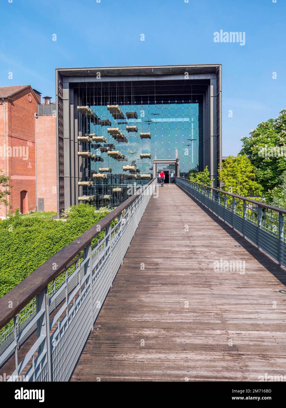 Eintritt, Automuseum, Musee National de lAutomobile Cite del lAutomobile' (Ausstellung für klassische Autos), Mülhausen, Mülhausen, Grand Est, Elsass Stockfoto