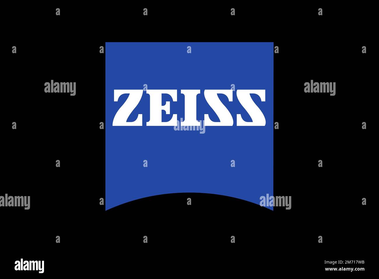 Carl Zeiss ® SMT, Logo, schwarzer Hintergrund Stockfoto
