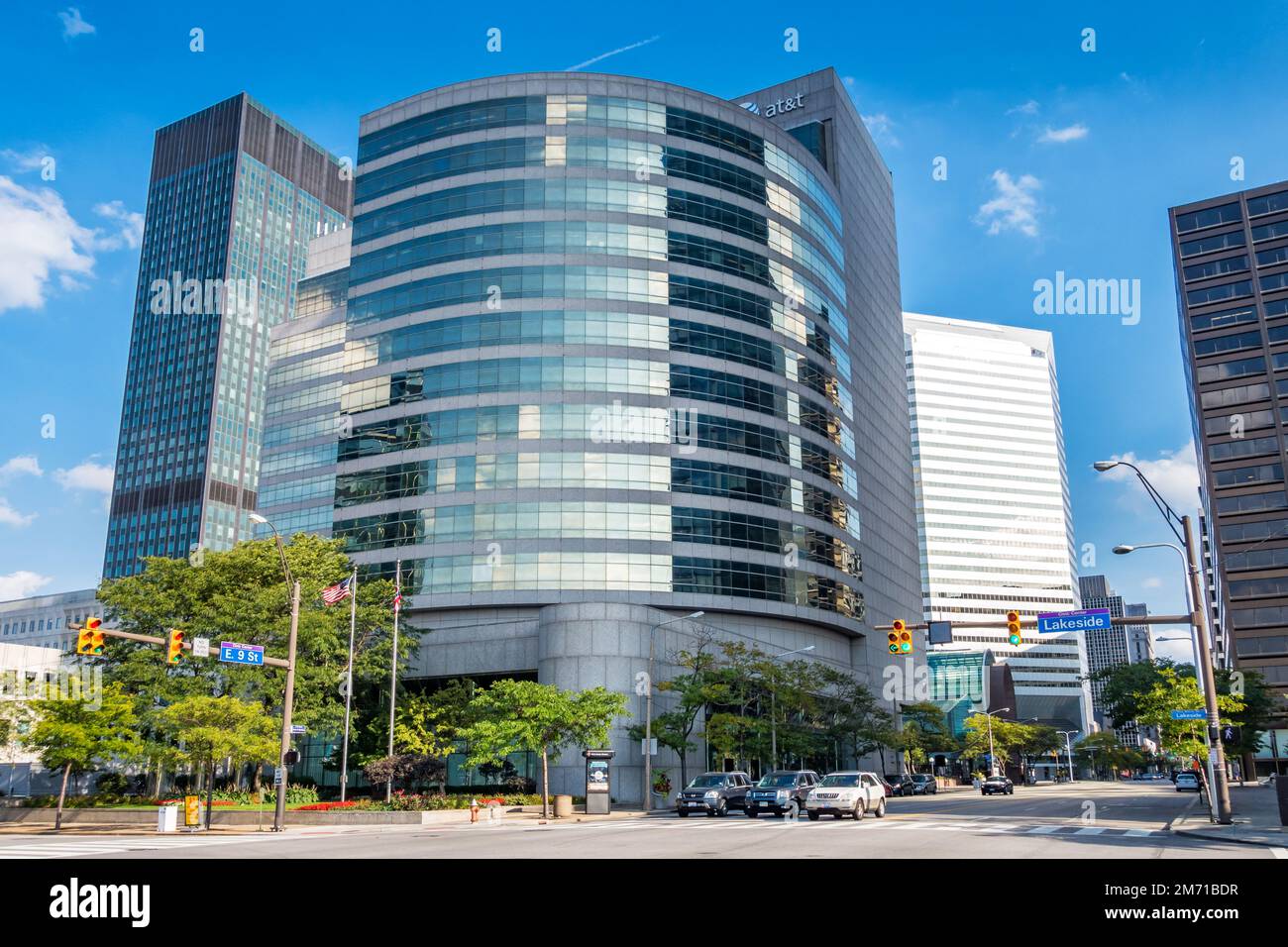 Bürogebäude im Zentrum von Cleveland, Ohio, USA Stockfoto