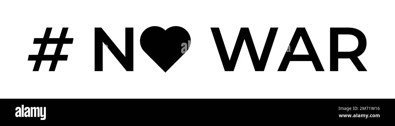 Kein Kriegstext. Friedenskonzept. Kein Kriegssymbol. Rette Die Ukraine. Vektordarstellung Stock Vektor