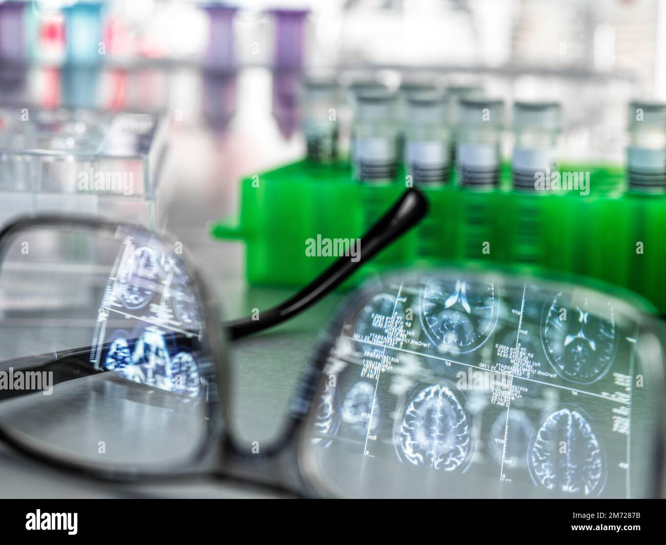 Klinische Hirnforschung, Konzeptbild Stockfoto