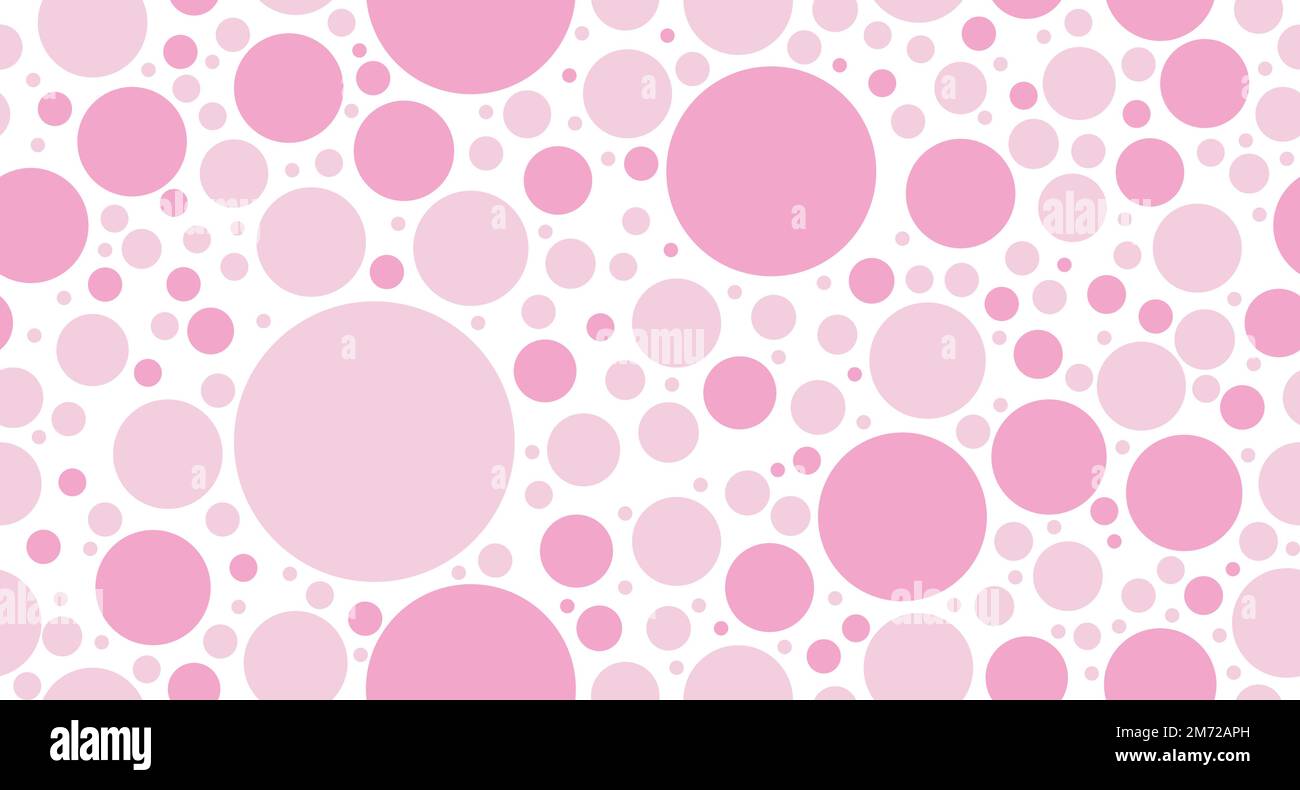 Nahtloses Punktmuster. Sich wiederholende Vektortextur. Punktmuster mit pastellfarbenem Hintergrund. Pinkfarbenes Punktmuster. Pinkfarbene Polka-Hülle. Vec Stock Vektor