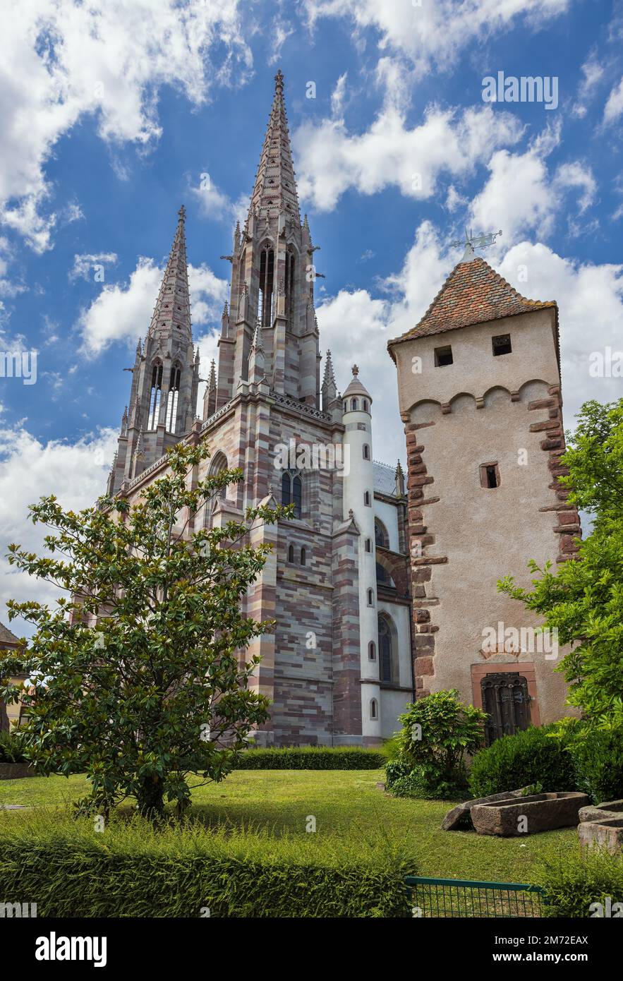 Kirche der Heiligen Peter und Paul Obernai Elsass Frankreich Stockfoto