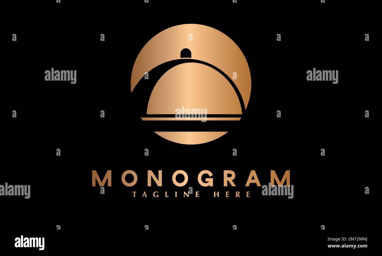 Restaurant Dinner Logo Vektormonogramm Vorlage Stock Vektor
