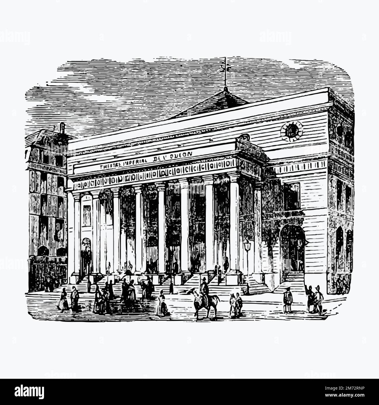 Odeon-Theater von Europa Illustration Vektor Stock Vektor