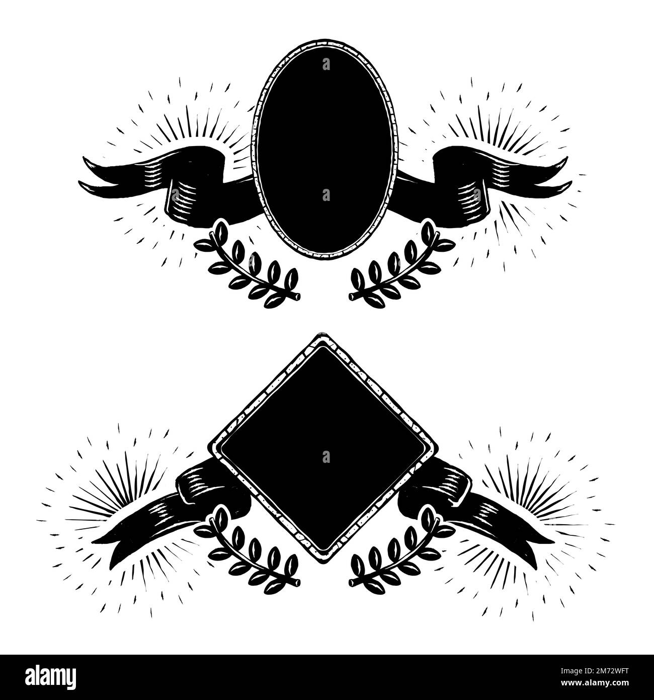 Sammlung von „Old School Badge Vectors“ Stock Vektor