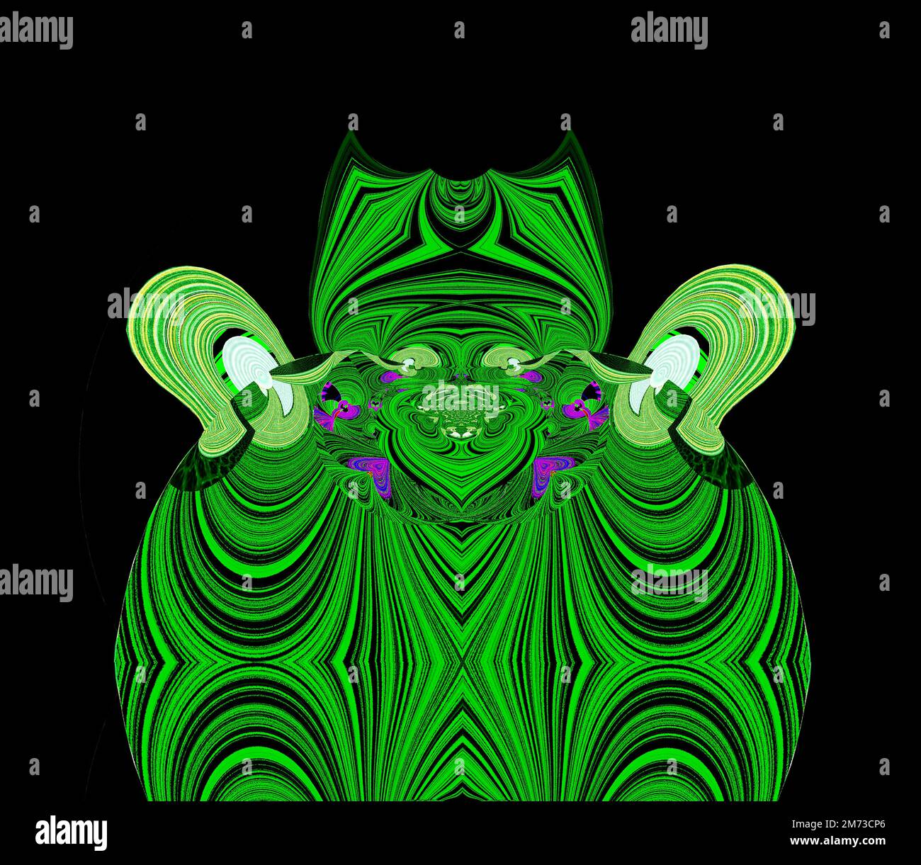 Green Abstract - Der Lachende Buddha - 2023 Stockfoto