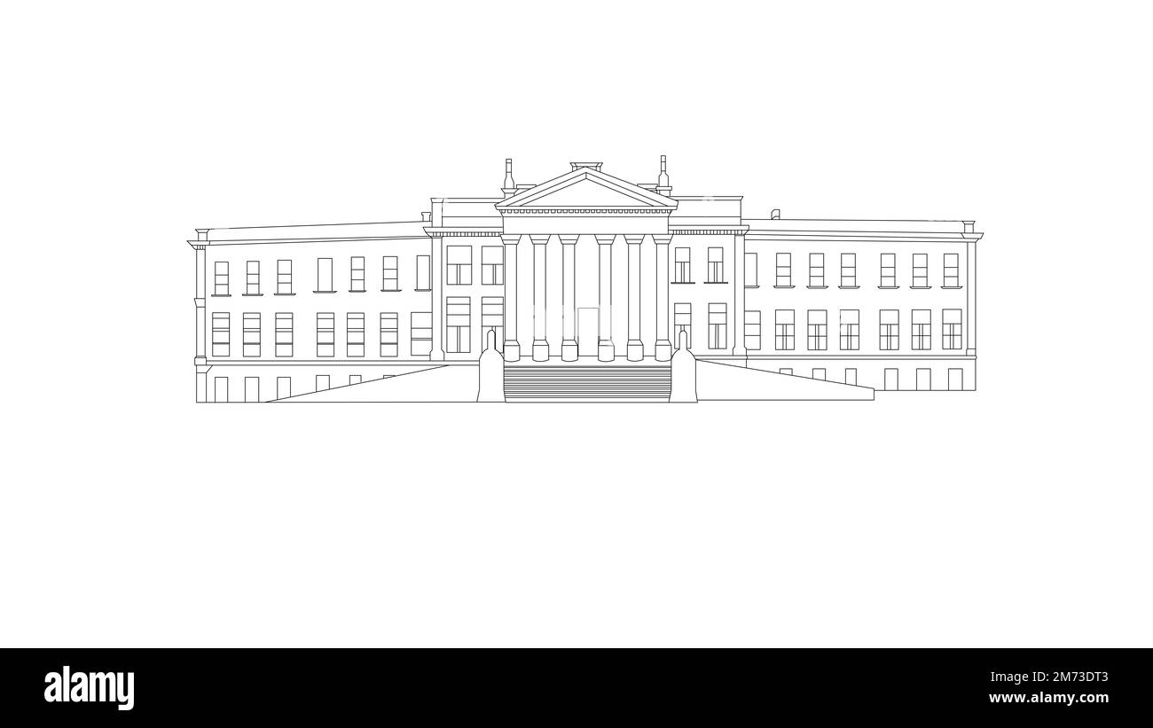 Großes historisches Gebäude Naturhistorisches Museum in Szeged Ungarn Stockfoto