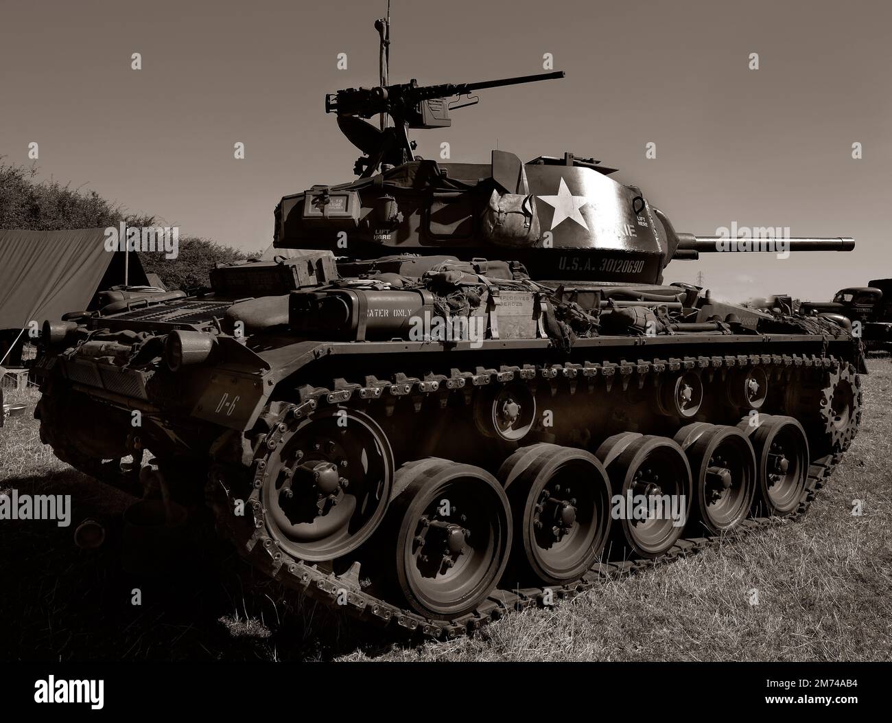 Der M24 Chaffee war ein amerikanischer Leuchtstofftank, der während der späten Zeit des Zweiten Weltkriegs verwendet wurde Stockfoto