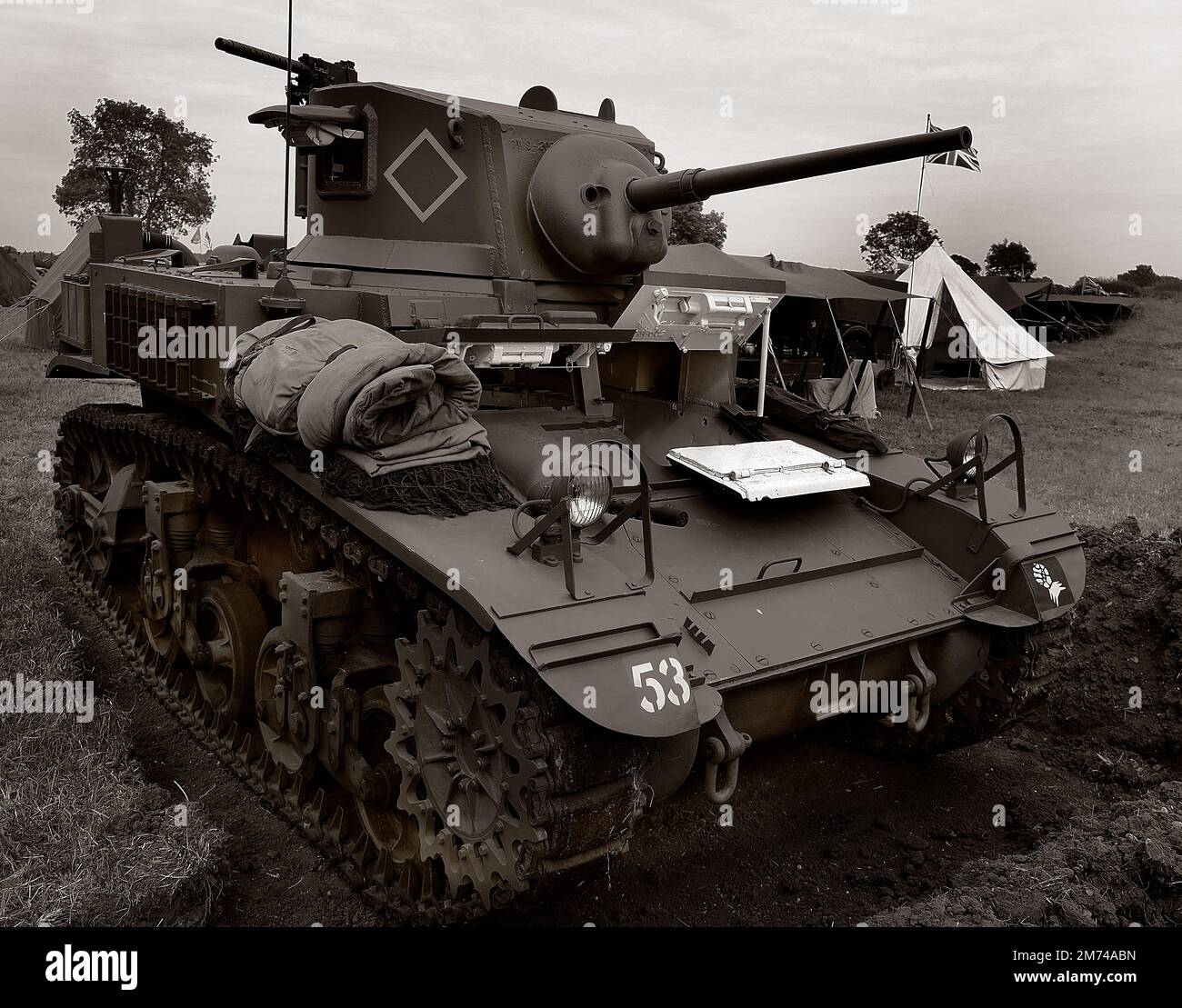 Der M3 Stuart/Light Tank M3 war ein amerikanischer Light Tank des Zweiten Weltkriegs Stockfoto