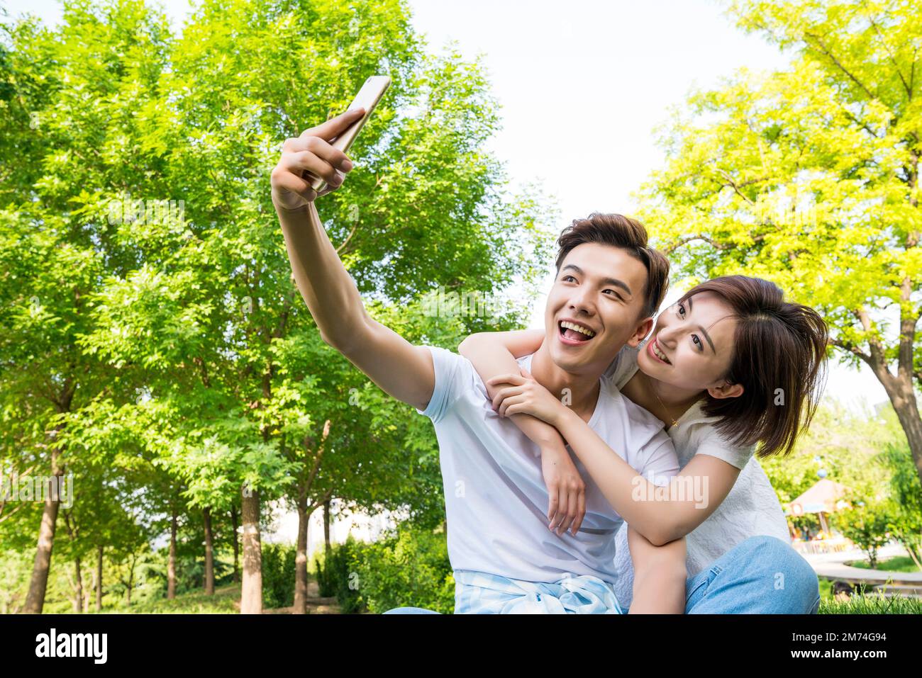 Glückliches junges Paar Stockfoto