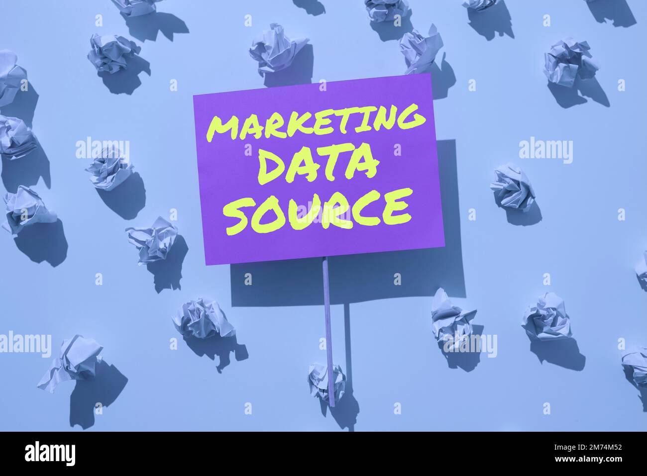 Schreiben mit Anzeige von Text Marketing Data Source. Geschäftsübersicht Verbindung, die von einem Server zu einer Datenbank eingerichtet wird Stockfoto