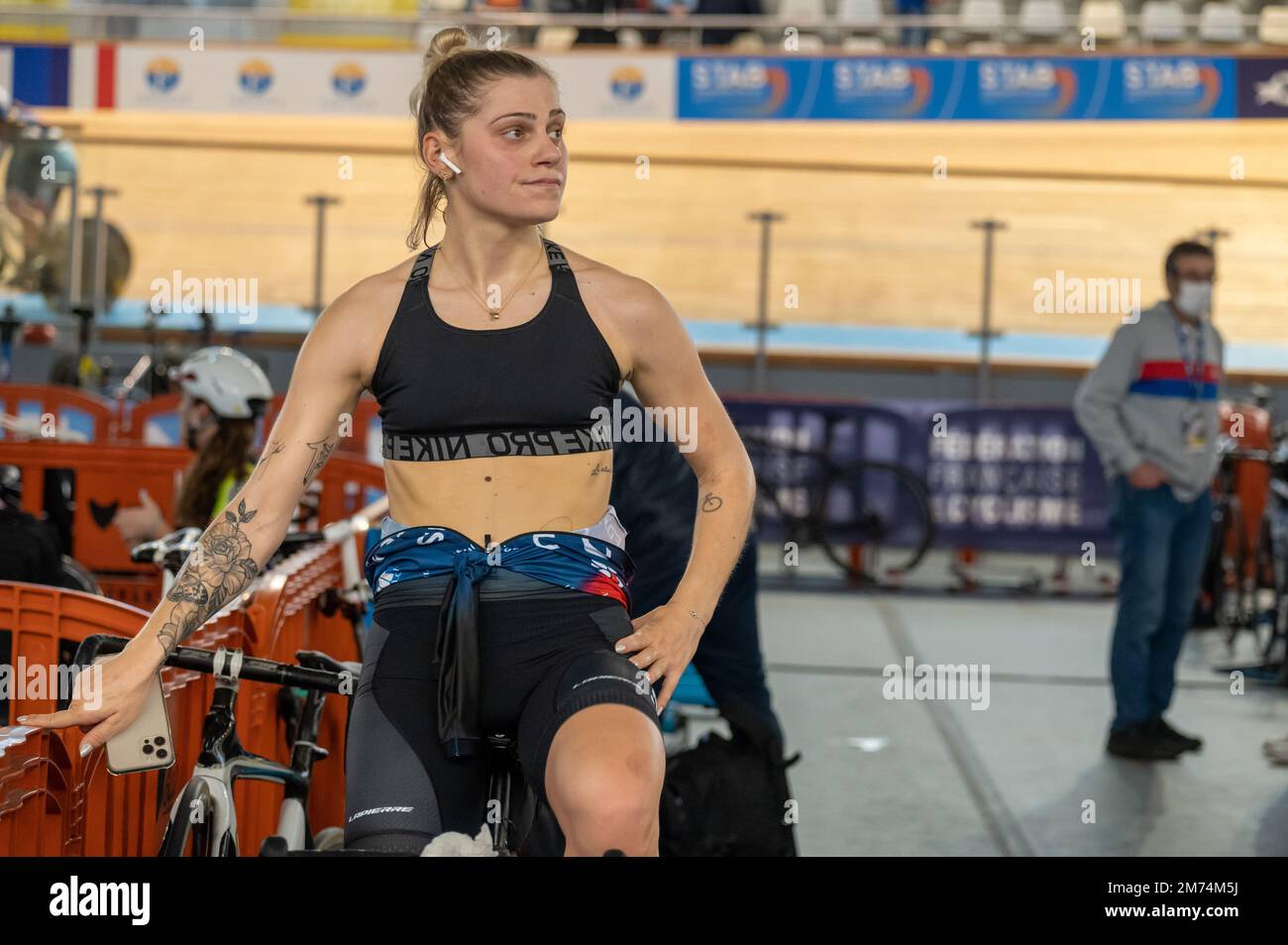 Clara COPPONI, Women's Omnium während der französischen Leichtathletikmeisterschaft 2023 am 6. Januar 2023 im Stab Velodrome in Roubaix, Frankreich - Photo Florian Frison/DPPI Stockfoto
