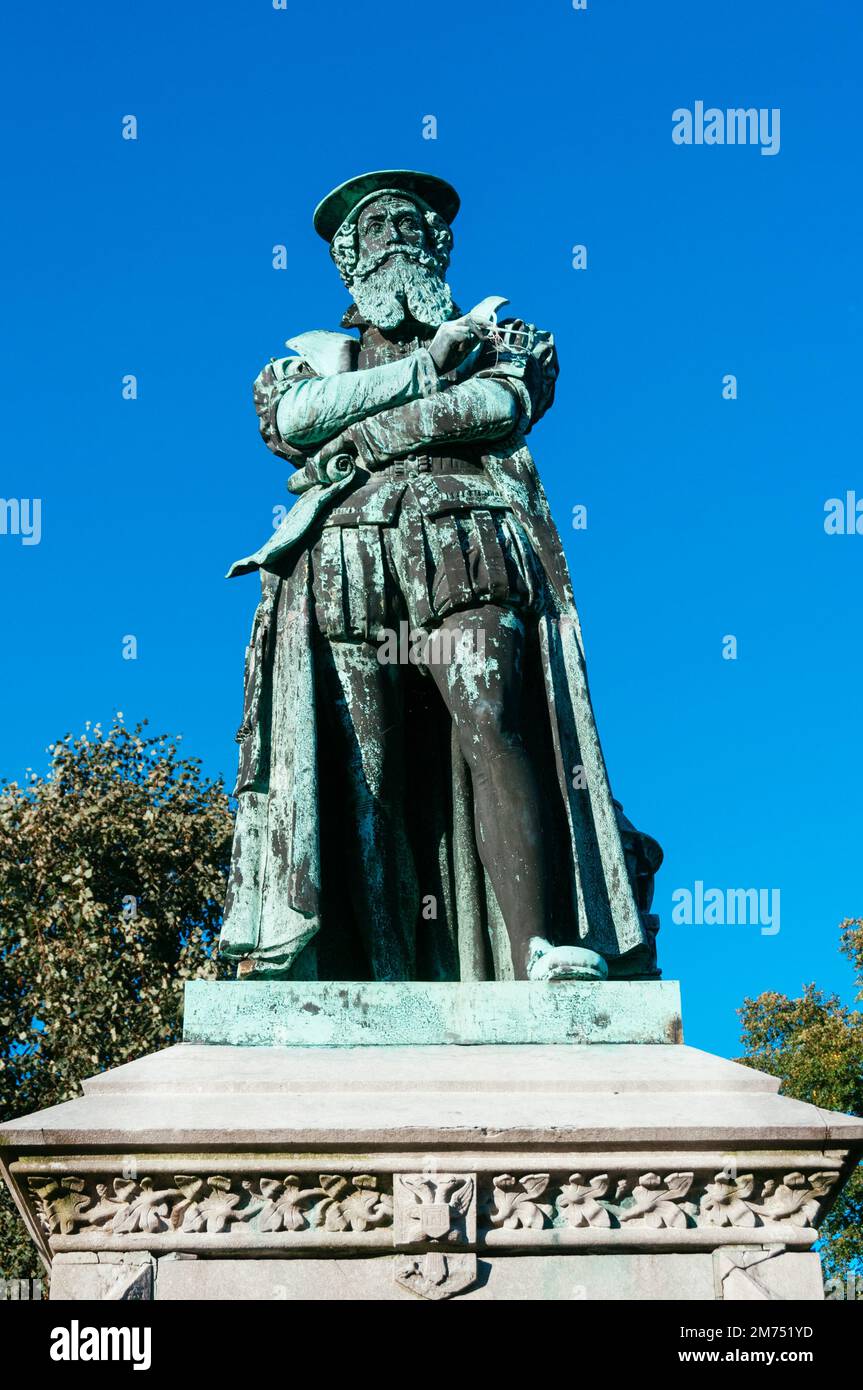 Statue des Kartographen Gerardus Mercator in Rupelmonde Stockfoto
