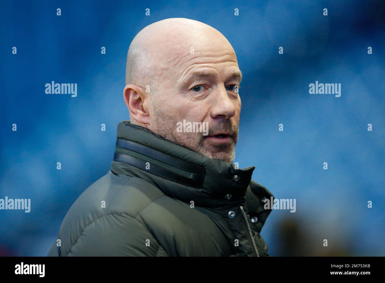 Alan Shearer nimmt am Emirates FA Cup Teil, drittes Spiel Sheffield Wednesday vs Newcastle United in Hillsborough, Sheffield, Großbritannien, 7. Januar 2023 (Foto: Ben Early/News Images) Stockfoto