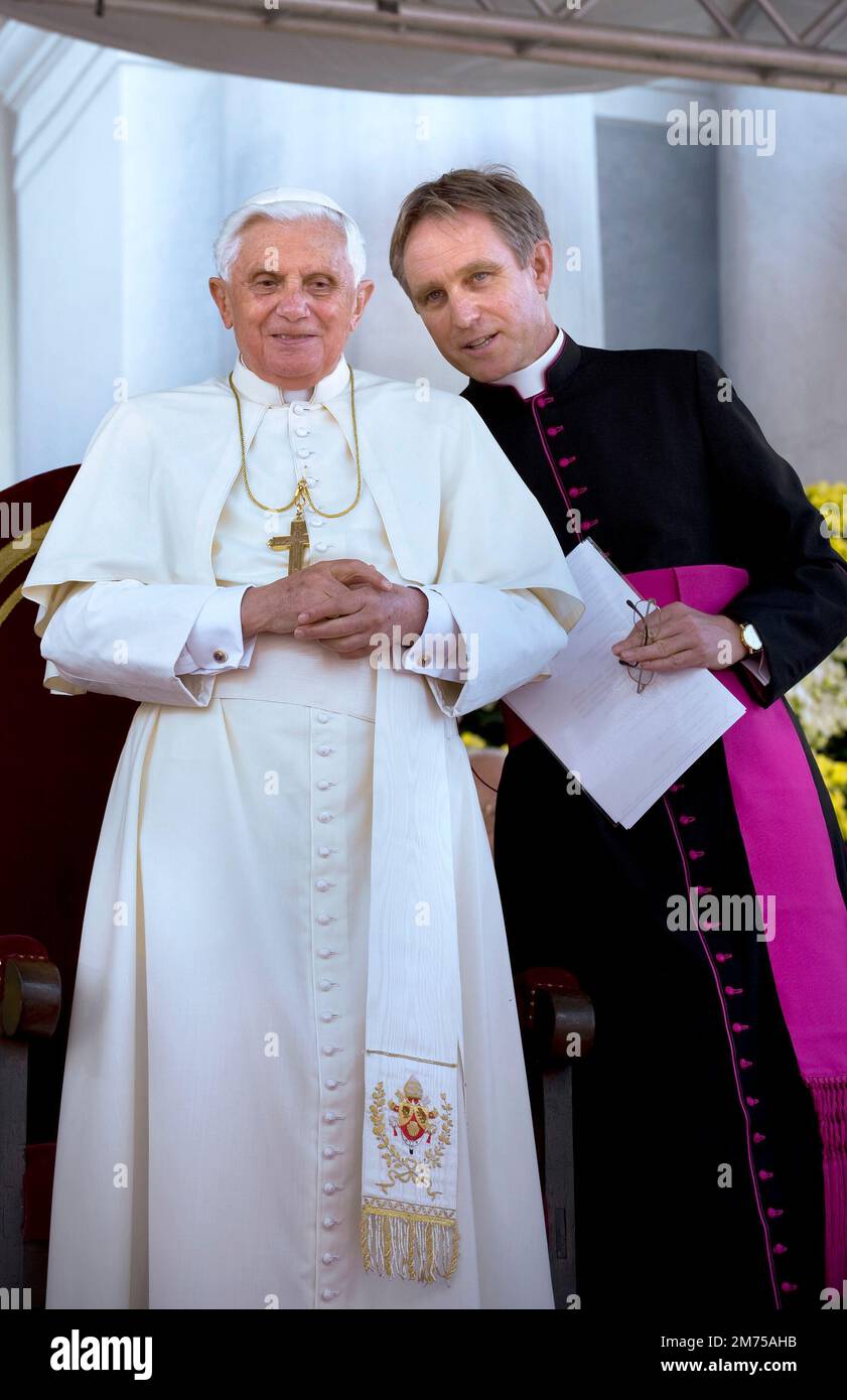 Vatikanstadt, Vatikanstadt. 07. Januar 2023. Monsignore Georg Gaenswein. Foto: Papa Benedetto XVI Angelus Bressanone 3 Agosto 2008 Kredit: dpa/Alamy Live News Stockfoto