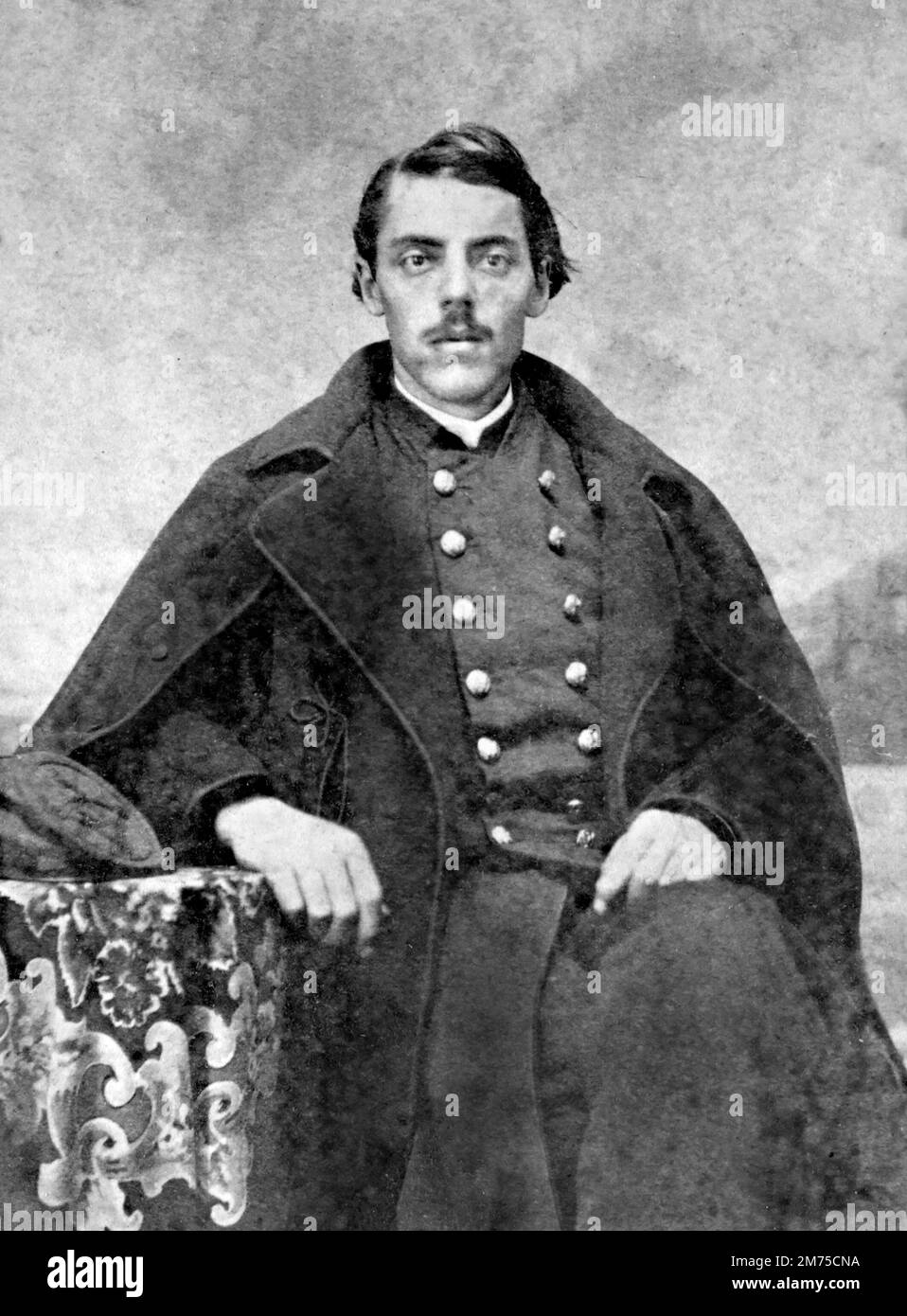 Eli Lilly. Portrait des Soldaten, Chemikers und Geschäftsmanns Eli Lilly (1838-1898) als Major der Union Army während des Amerikanischen Bürgerkriegs, c. 1861-65 Stockfoto