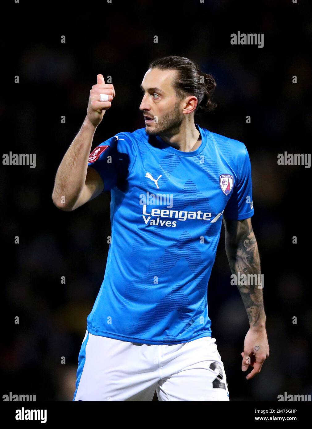 Chesterfield's Ollie Banks während des Emirates FA Cup-Spiels in der dritten Runde im Technique Stadium, Chesterfield. Foto: Samstag, 7. Januar 2023. Stockfoto