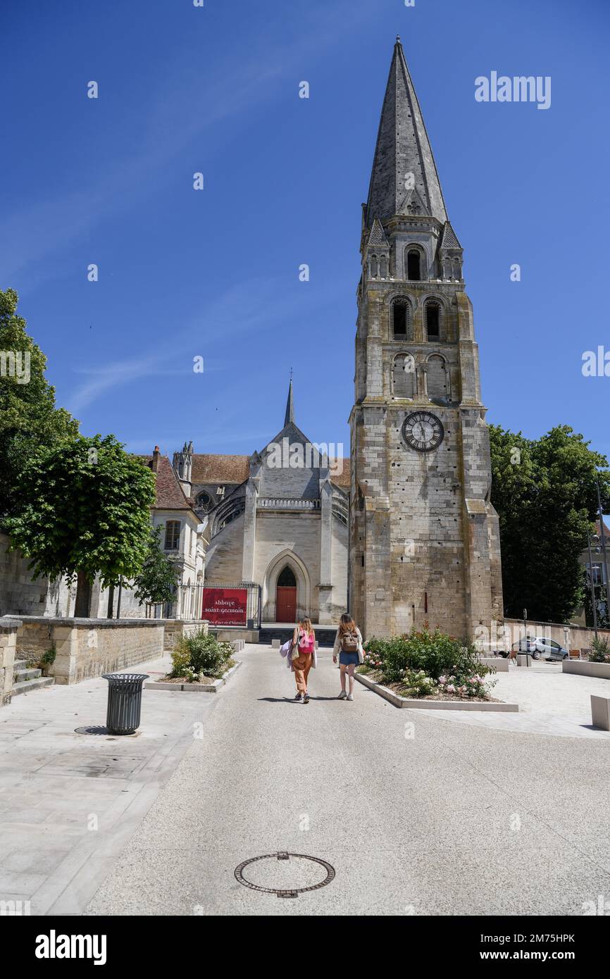 Abtei Saint-Germain, Auxerre, Departement Yonne, Region Burgund-Franche-Comte, Burgund, Frankreich Stockfoto