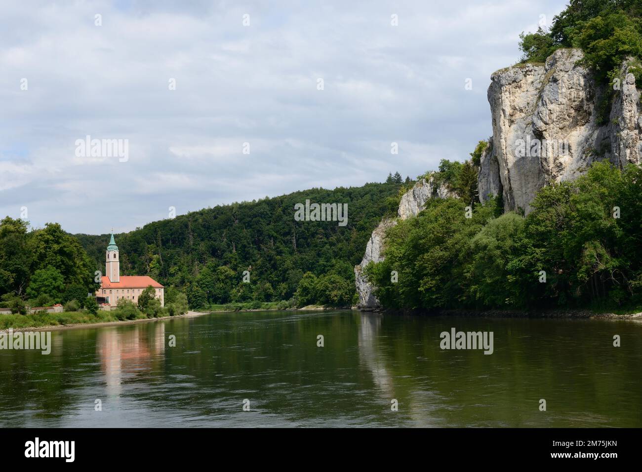 Weltenburger Kloster am Donaudurchbruch, Altmuehltal, Niederbayern, Bayern, Deutschland Stockfoto
