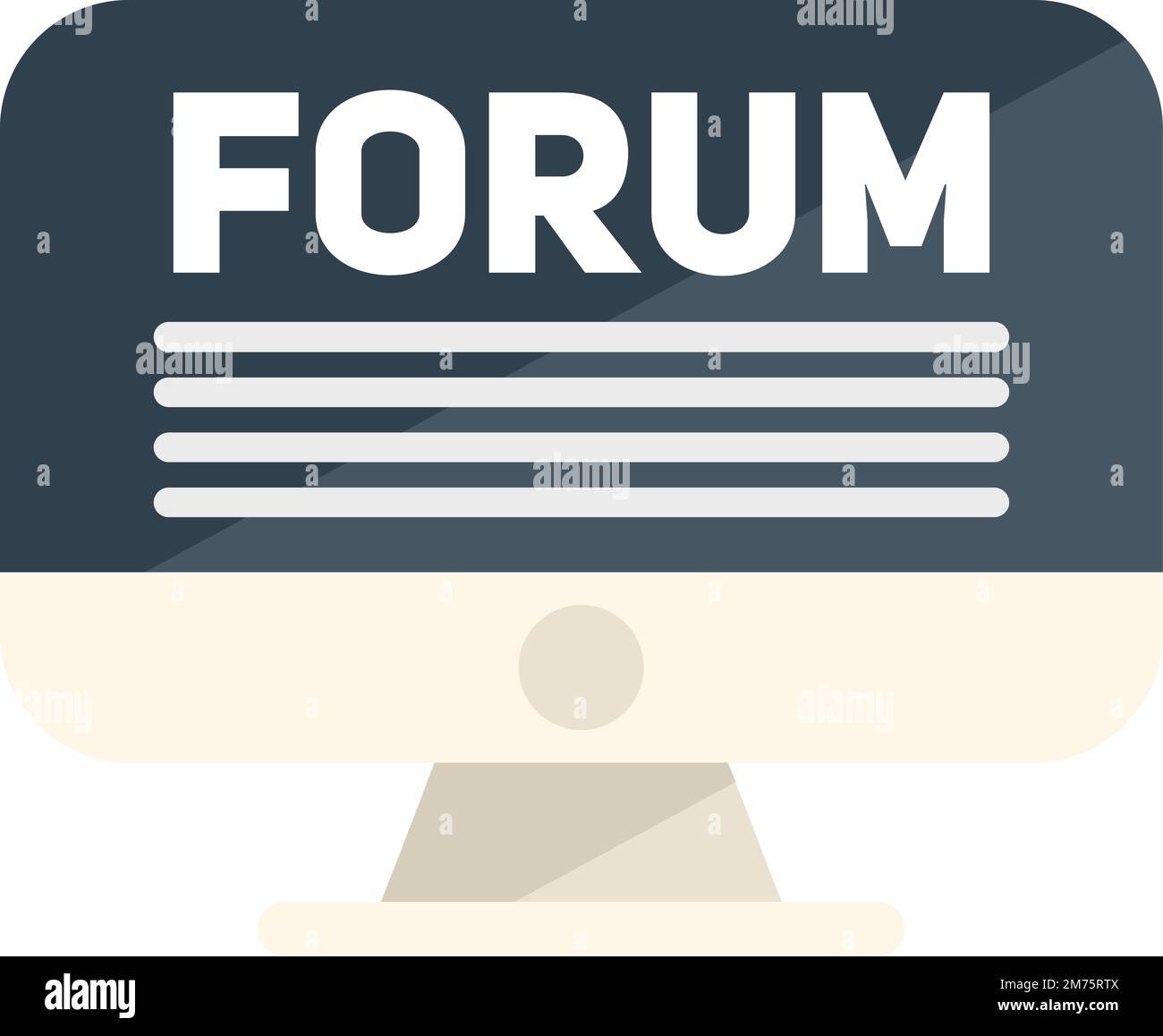 Flacher Vektor für Online-Live-Forum-Symbole. Business-Chat. Webkonferenz isoliert Stock Vektor