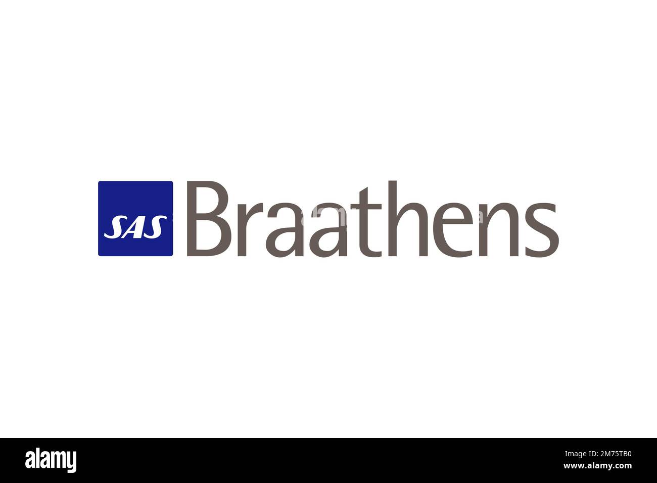 SAS Braathens, Logo, weißer Hintergrund Stockfoto