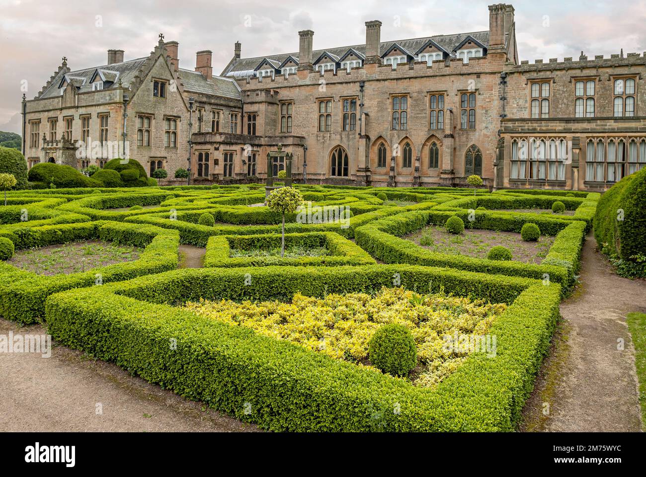 Spanish Garden of Newstead Abbey, Nottinghamshire, England Stockfoto