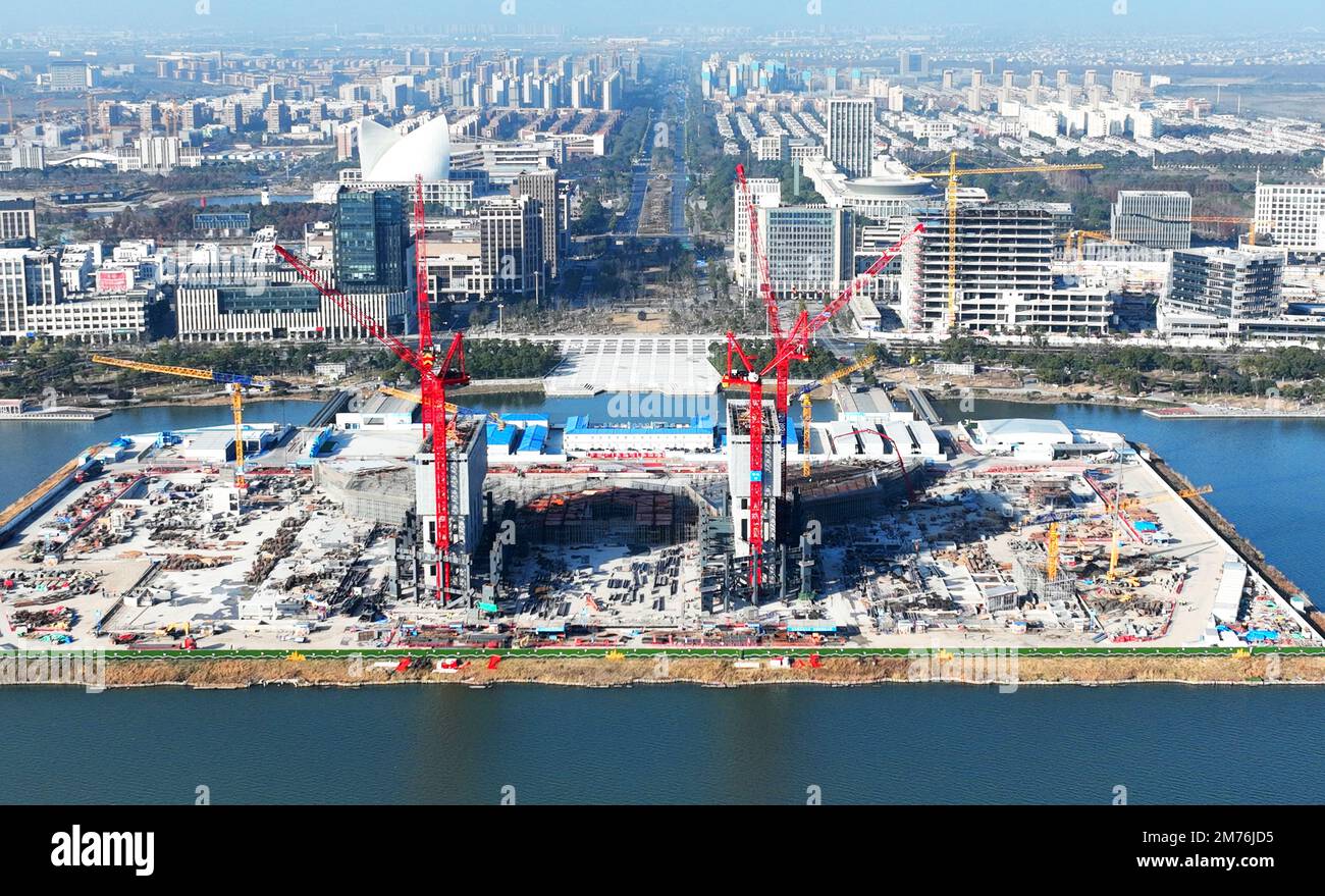 SHANGHAI, CHINA - 8. JANUAR 2023 - Luftfoto aufgenommen am 8. Januar ...