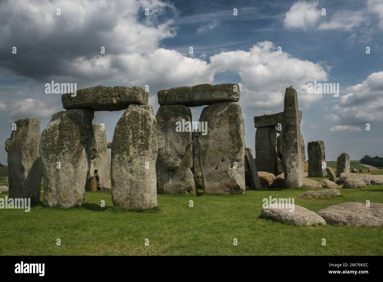 Stonehendge, ein historisches Wahrzeichen in England. Stockfoto