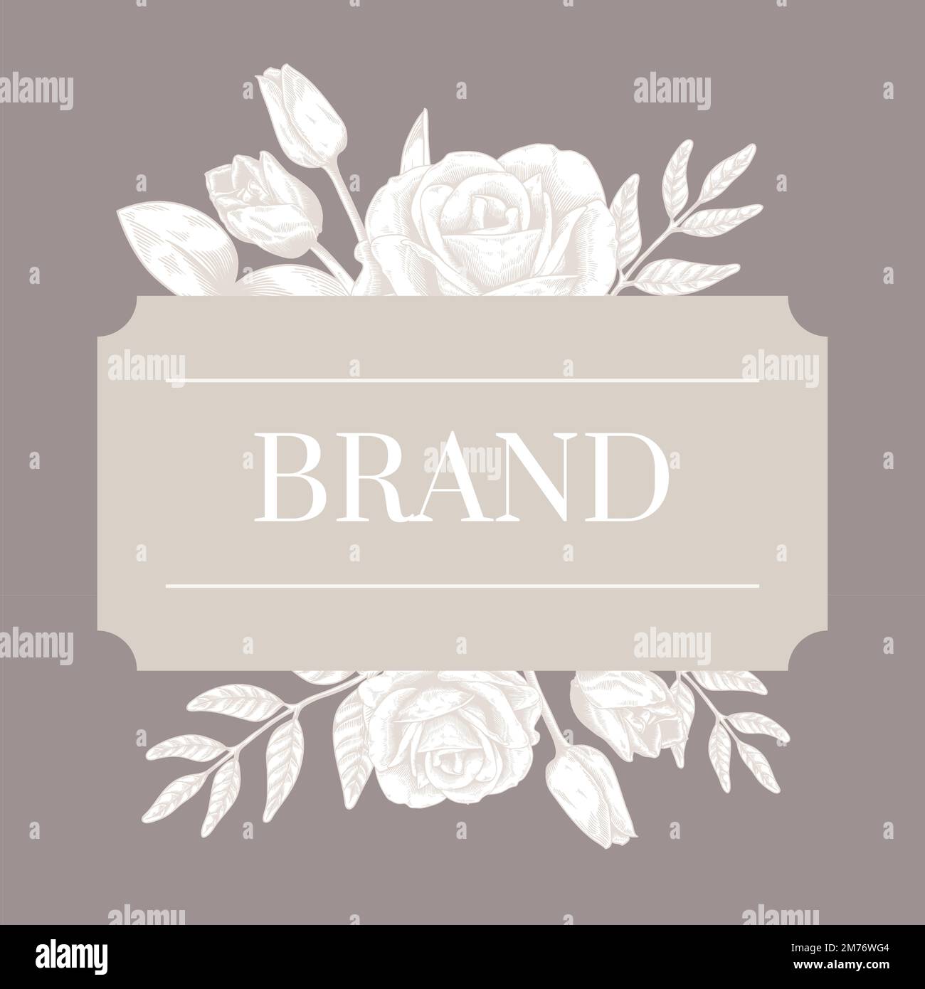 Handgezeichneter Vektor mit Blumenmotiv Stock Vektor