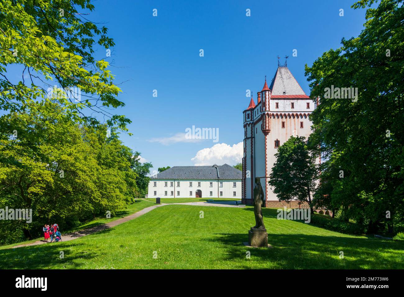 Hradec nad Moravici (Grätz): Weiße Burg in , Moravskoslezsky, Mährisch-Schlesische Region, Mährisch-Schlesische Region, Tschechisch Stockfoto