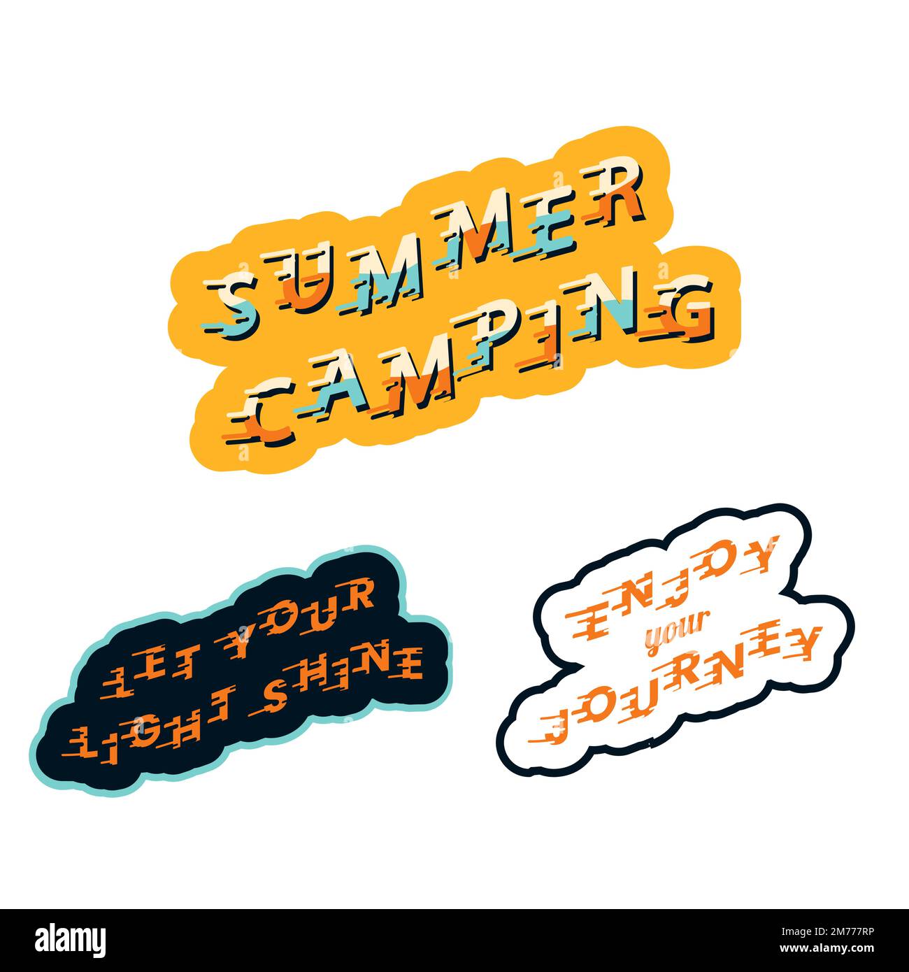 Sommer Camping Logo gesetzt Vektoren Stock Vektor