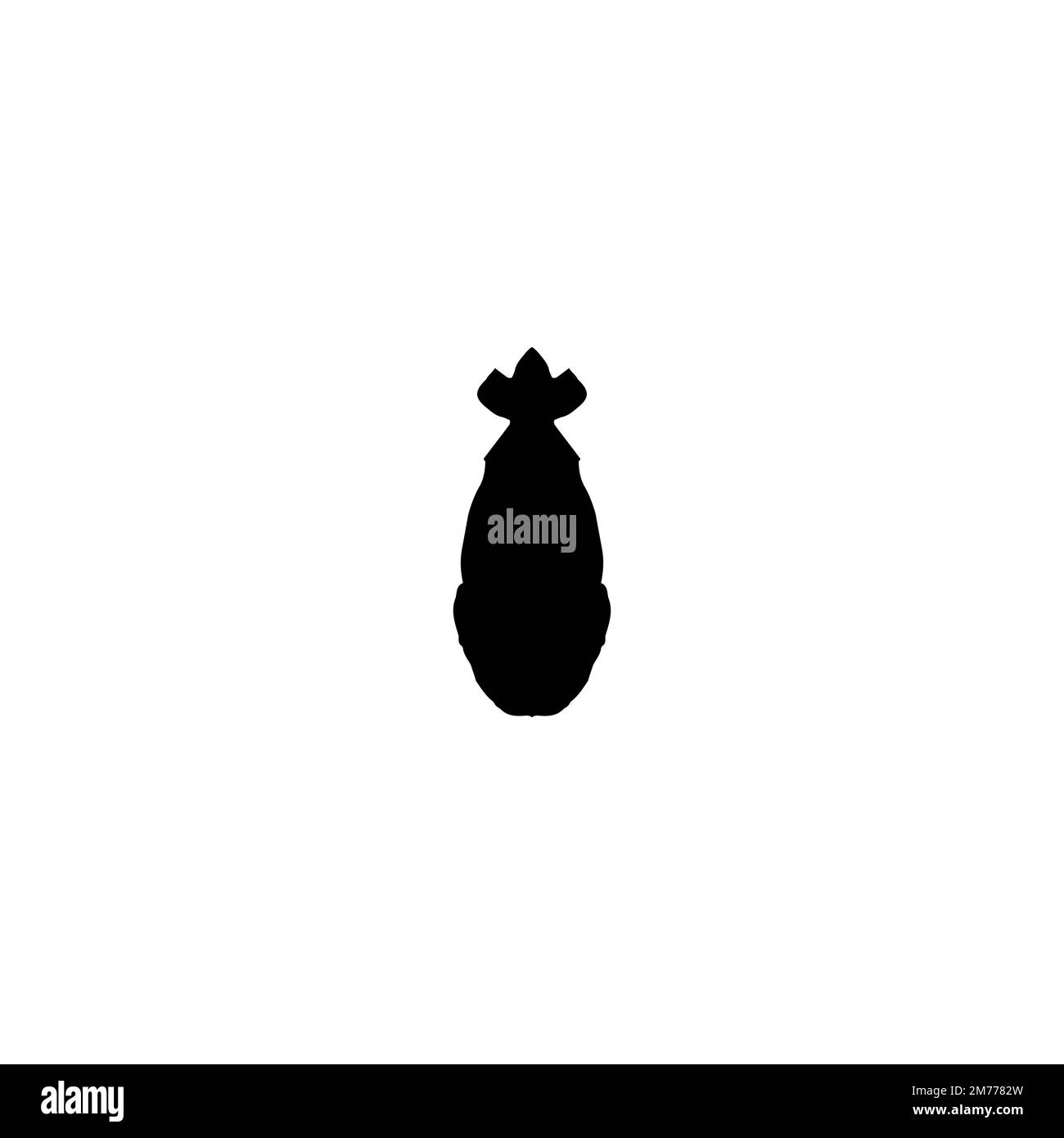 Atombombensymbol. Einfaches Hintergrundsymbol für ein Poster zur nuklearen Gefahr. Logo-Designelement. Atombomben-T-Shirt-Druck. Vektor für Aufkleber. Stock Vektor