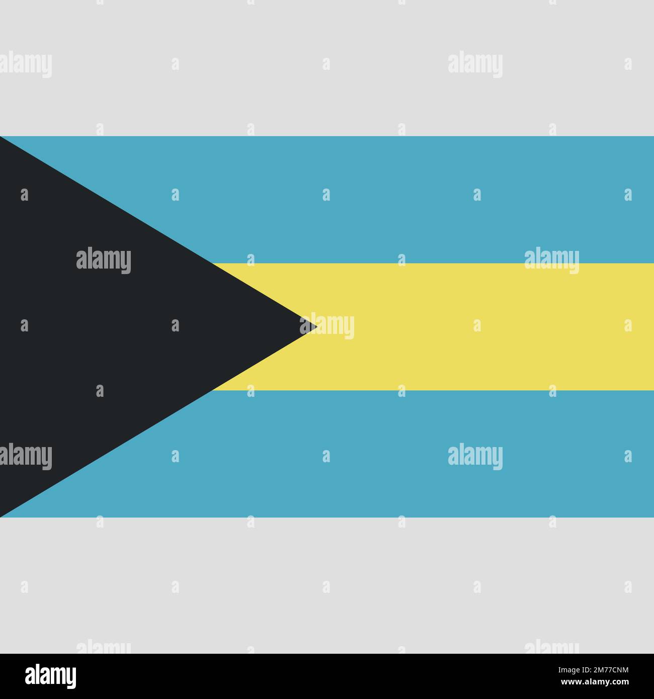 Vektordarstellung der Flagge der Bahamas Stock Vektor