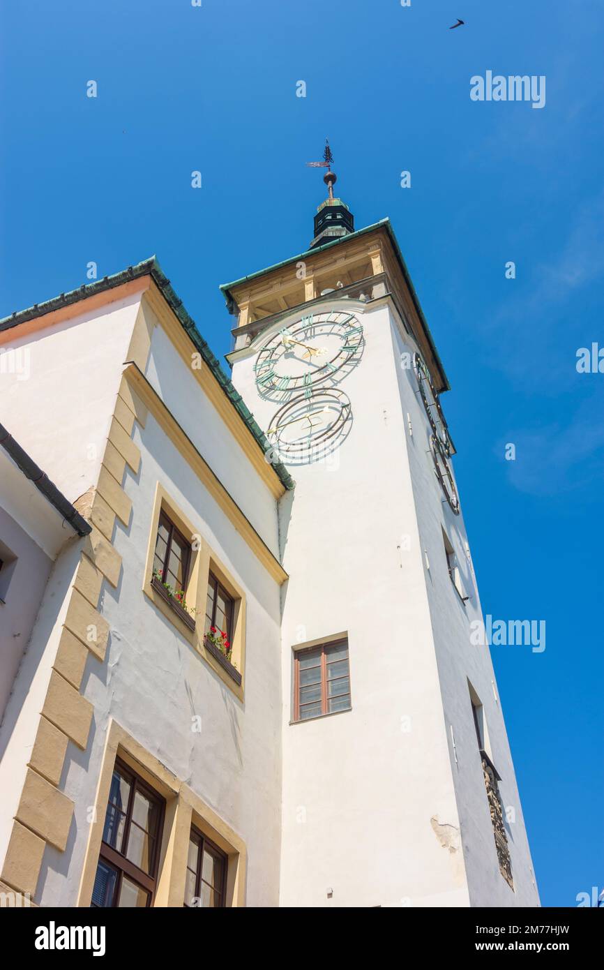 Kromeriz (Kremsier) : Rathausturm in , Zlinsky, Zlin Region, Zliner Region, Tschechien Stockfoto