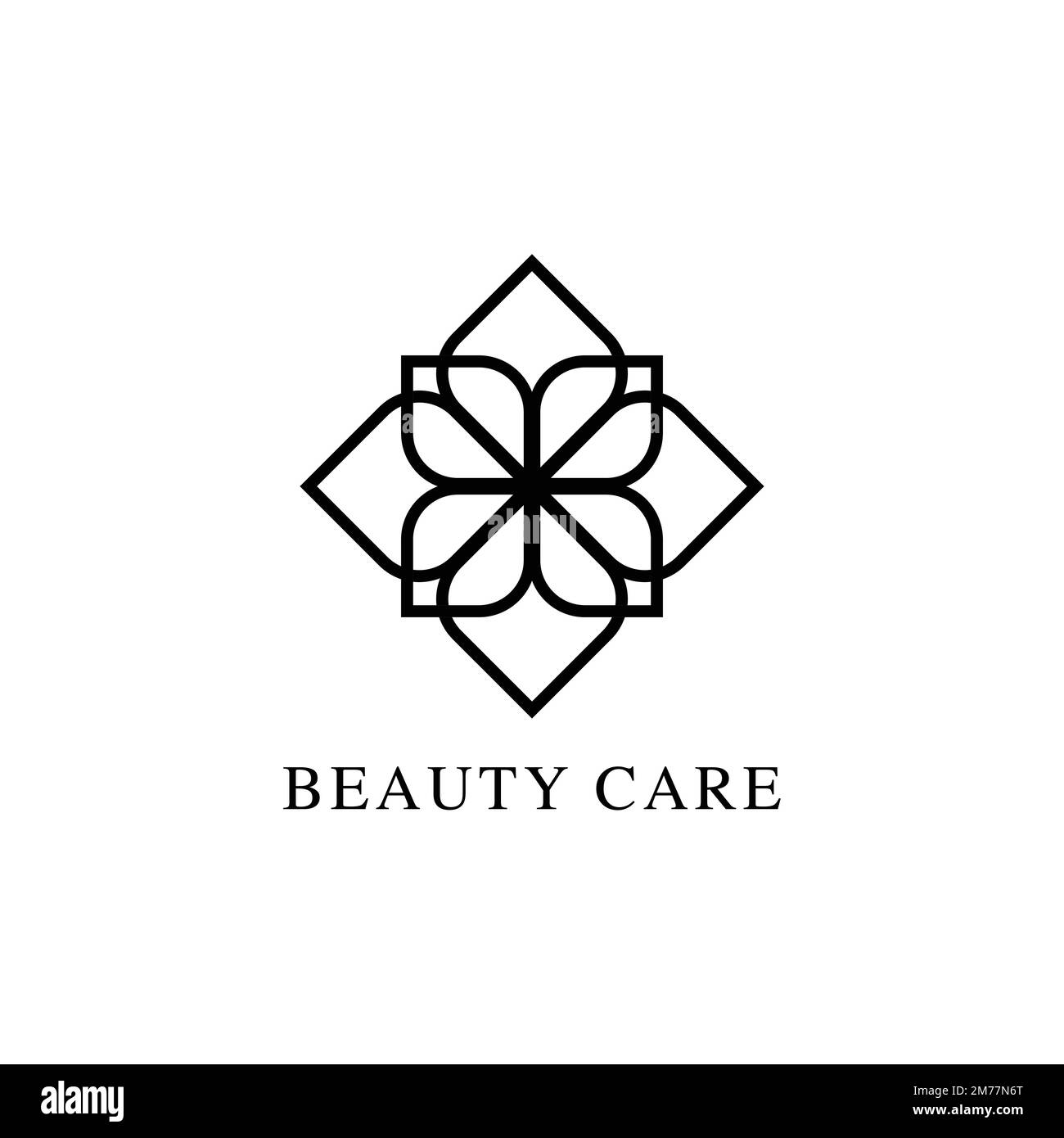 Beauty Care Design Logo Vektor Stock Vektor