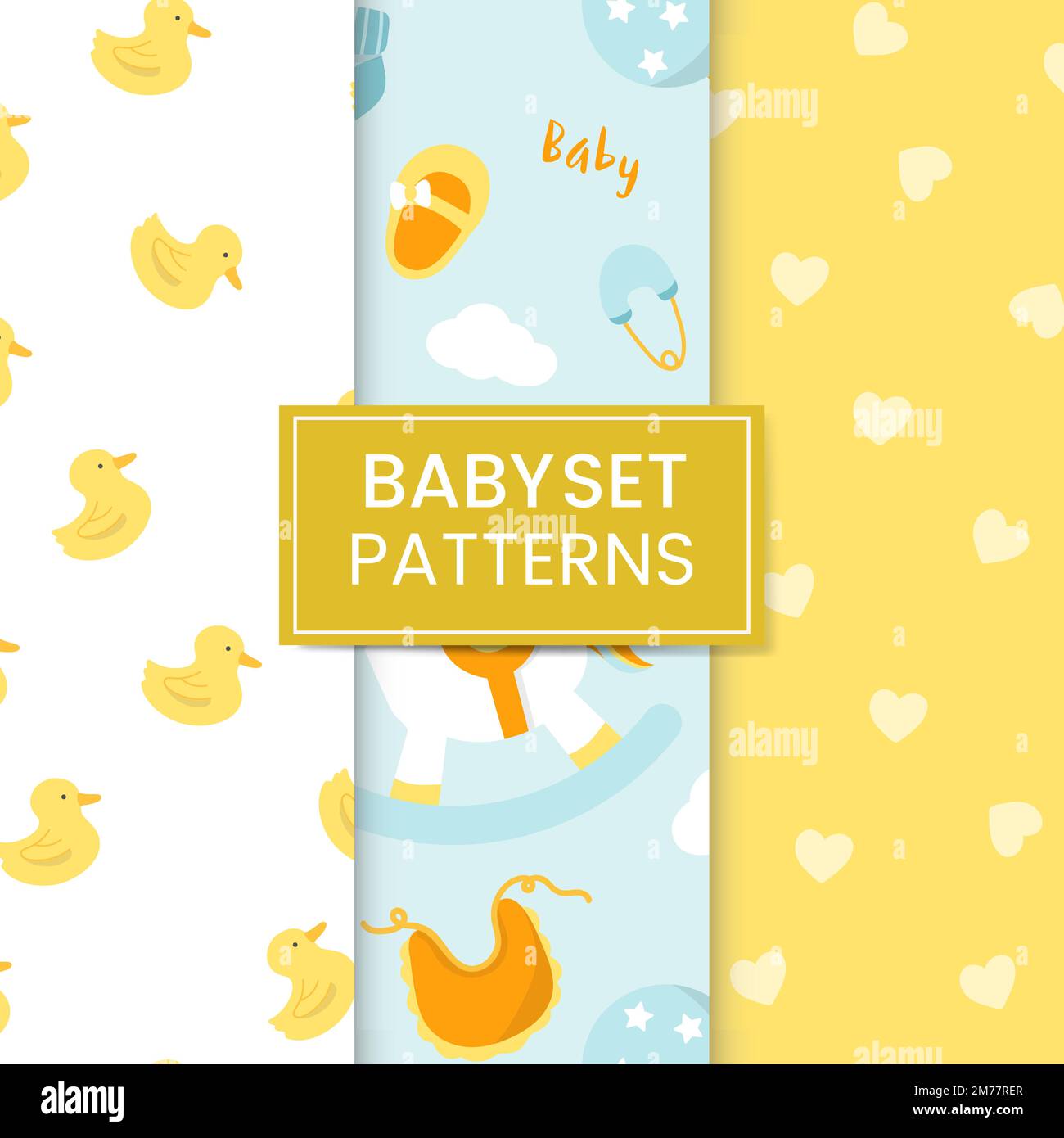 Set von Baby Muster Vektor Stock Vektor