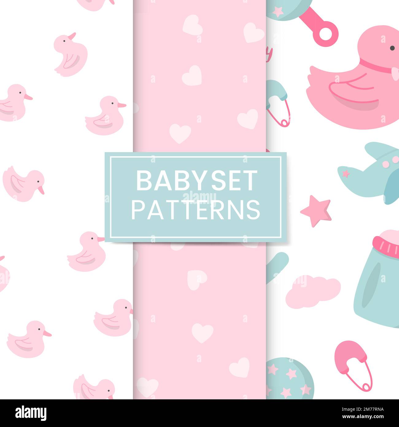 Set von Baby Muster Vektor Stock Vektor